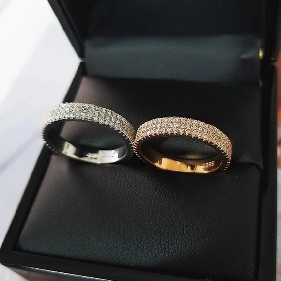 💯 NEW 925 STERLING SILVER FULL ETERNITY BAND RING, CUTE RING, SHINY RING. - Picture 5 of 5